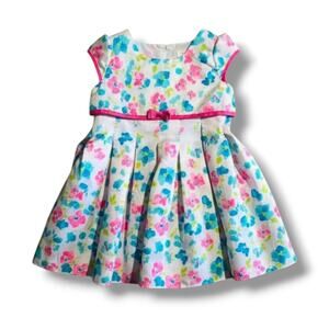 Jona Michelle girls multicolor floral tie back party dress - 3T